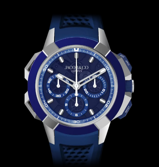 Fake Jacob & Co epic x chrono 44mm tri compax blue EC440.20.AA.AA.A watch Fake Jacob & Co epic x chrono 44mm tri compax blue EC440.20.AA.AA.A watch
